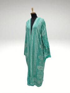 Conjunto de Abaya con Estampado Paisley de Diseñador Safaa – Cobertura Completa del Cuerpo con Pañuelo Hijab a Juego - Product Image 2