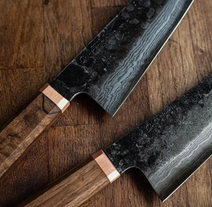 Handmade Carbon Steel 4-Piece Kitchen <b>Knife</b> Set Pure Leather Sheath Eco-Friendly Including Chef Cleaver <b>Bread</b> Steak Fruit <b>Knives</b> - Product Image 3