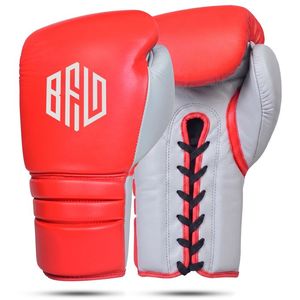 Gants de boxe en cuir véritable de qualité supérieure, à lacets, pour entraînement, sparring, Muay Thai, Kickboxing, MMA, entraînement sur sac, 8oz 10oz - Product Image 3
