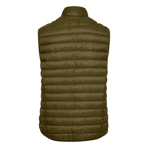 Gilet matelassé personnalisé pour homme à col montant, avec extérieur en toile imperméable, coupe-vent, manches d'hiver, grandes tailles, service OEM - Product Image 2