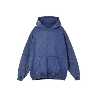 Sudadera con Capucha Unisex Extra Grande, Color Sólido, Algodón French Terry, Estilo Casual para Otoño, Diseño con Bolsillos, Ajuste Transpirable - Product Image 1
