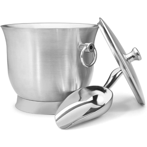 Premium Double-Walled Insulated Stainless Steel Ice <b>Bucket</b> <b>With</b> <b>Lid</b> And Tongs Gold Finish Metal Barware Champagne Wine Cooler - Product Image 5