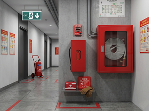 Gabinete Metálico Rojo para Extintor de Incendios, Montado en Pared, Caja Protectora de Chapa Metálica para Almacenamiento de Equipo de Seguridad - Product Image 2