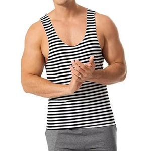 Men's Tank Tops New Arrival Spring Summer Casual Sports Sleeveless 100% Cotton Solid Anti-shrink <b>Vest</b> Knitted <b>Stringer</b> Fitness - Product Image 6