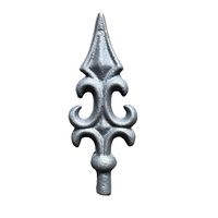 Embout de rampe d'escalier moderne en fonte, motif fleur de lys, pour balcon et villa, accent architectural décoratif
