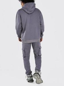 Conjunto de Sudadera con Capucha Oversize y Pantalones Cargo de Forro Polar Premium con Bolsillos, Chándal Pesado para Hombre, Conjunto de Sudadera con Capucha Cargo, Ropa Casual Urbana - Product Image 2