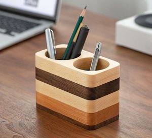 Porte-stylo en bois sculpté à la main, design traditionnel élégant et multifonctionnel, organisateur de papeterie de bureau pour mariage et espace de travail - Product Image 6