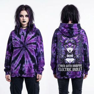 Sweat-shirt oversize en molleton vieilli pour femme, rose poudré, style streetwear personnalisé, avec imprimé graphique vintage 'Vampire Lady Wine' - Product Image 2