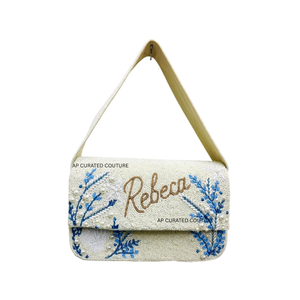 Bolso de Hombro con Cuentas Inspirado en la Nieve Navideña, Hecho a Mano, Bordado Festivo, Bolso de Moda Artesanal con Cuentas para Mujer - Product Image 4
