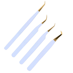 Pinzas de acero inoxidable al por mayor para pestañas, inclinadas, para depilación y eliminación de vello, con mango liso y cómodo - Product Image 6