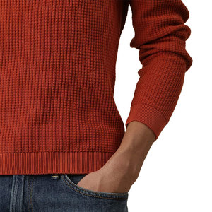 Men's Crew Neck Pullover Sweater 100% Cotton Solid Customized Colour Full Sleeve Anti-Pilling Winter Wear - Product Image 6