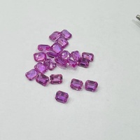 Handgemachte natürliche rosa Saphir Achteck Edelsteine Schön geschnittener loser Stein für Halsketten Smaragds chnitt Kleinere Größe Bulk Rose Cut