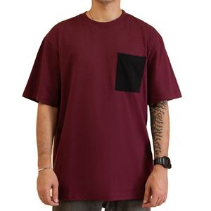 Top Quality 100% Cotton <b>Men</b> T-<b>Shirt</b> Custom Logo OEM Service Breathable Casual <b>Men</b> T-<b>Shirt</b> Contrast <b>Pocket</b> Customized <b>Men</b> <b>Shirts</b> - Product Image 1