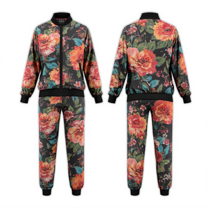 Ensemble de survêtement sportif pour femmes avec imprimé floral par sublimation - Product Image 4