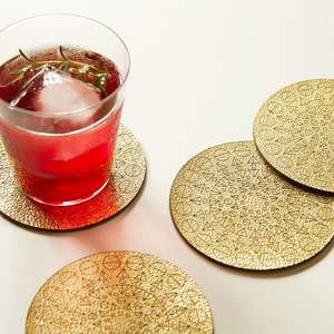 Newly Design Brass Coaster Stainless Steel Coaster Place Mats <b>Dining</b> Mats Metal Engraving Coaster at direct selling price - Product Image 3
