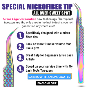 New Design eyelash extension tweezers fiber tip curved Fiber tip lash Tweezers stainless steel Curved Isolation Volume Tweezer - Product Image 2