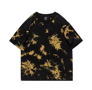 T-shirt décontracté pour homme à manches courtes, col rond, tricoté, tie-dye, coupe classique, respirant, jersey 180g - Product Image 5