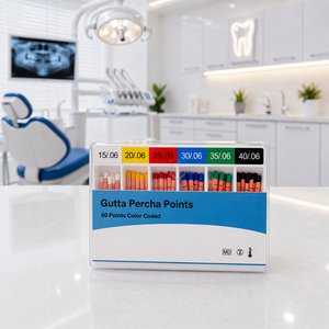 ชุดอุปกรณ์อุดรากฟันแบบกัตตาเพอร์ชา  ชนิดใช้มือ  สำหรับงานทันตกรรมเอ็นโดดอนต์  พร้อมรหัสสีตามมาตรฐาน ISO  ขนาดต่างๆ  แบบเรียว  คลาส 1 สำหรับงานทันตกรรม - Product Image 3