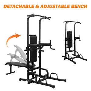 Heavy-Duty Multifunction Fitness Stand for <b>Strength</b> <b>Training</b> Power Tower Bench Pull Pole Sit Chair Aerobic <b>Training</b> Abdomen Arm - Product Image 2