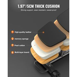 Panca per Addominali in Acciaio Resistente con 4 Altezze Regolabili, Maniglia per Crunch Inverso, Capacità 450 Kg - Product Image 4