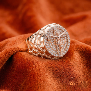 แหวนพระเยซูตรึงกางเขนสีโรสโกลด์ |   สร้อยข้อมือแบบมีจี้รูปกางเขนประดับเพชร |   เครื่องประดับทางศาสนาเคลือบทองคำสีกุหลาบ 18K - Product Image 2