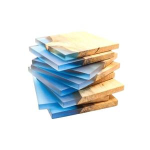 Haute demande couleur personnalisée résine et bois conception personnalisée meilleurs sous-verres pour boisson café thé pour bureau et maison - Product Image 3
