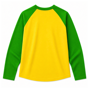 เสื้อยืดแขนยาวผู้หญิง Chi Eta Phi Sorority แบบลำลอง สีเขียวเหลืองตัดกัน ปักลายตราสัญลักษณ์  แบบคอวี  ถักทอสีสันตัดกัน - Product Image 4