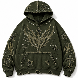 Wholesale Sourcing Heavyweight Cotton Oversized Hoodie Men Custom Puff Print Mens Hoodie for Streetwear Brands - Product Image 3