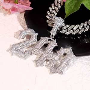 Pendentif Lettre Luxe Moissanite VVS Starspire Jewels, Bijoux Hip-Hop Glacés, Argent Sterling 925 Plaqué Argent, Cadeau Personnalisable - Product Image 5