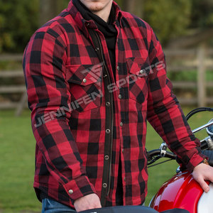 Men’s Kevlar Motorcycle Riding Shirt Aramid Lined Check <b>Flannel</b> Waterproof Protective Motorbike <b>Jacket</b> Custom OEM ODM Manufactur - Product Image 6