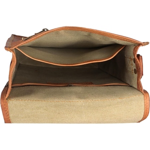 Durable Genuine <b>Leather</b> <b>Messenger</b> <b>Bag</b> For Laptop And Crossbody Carry With Secure Storage For Office Work Travel And Daily Use - Product Image 4