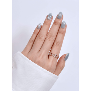Uñas Postizas Azules Ojo de Gato, Uñas Artificiales al por Mayor, ABS, Estampado a Presión, Almendradas Medianas, Personalizadas con Brillo Dorado, Fabricante OEM ODM - Product Image 1