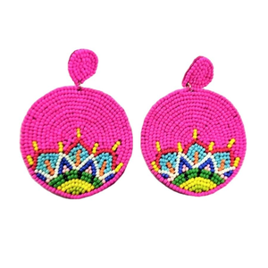 Pendientes Bordados de la India, Hechos a Mano, Multicolores, para Mujeres y Niñas, por MD HANDICRAFTS - Product Image 1