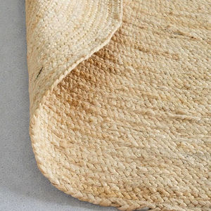 พรมปูพื้นทำมือจากปอกระเจาธรรมชาติ เป็นมิตรกับสิ่งแวดล้อม พรมถักลายทันสมัย พรมปูพื้นลายเรขาคณิต พรมตกแต่งบ้านสไตล์โบโฮ ทนทาน ใช้สำหรับละหมาดหรือออกกำลังกาย - Product Image 6