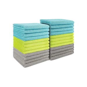 Serviettes de golf en coton à motif géométrique Pounc, antimicrobiennes, 20x30, 140 GSM, séchage rapide, brodées, rectangulaires, tissées - Product Image 6