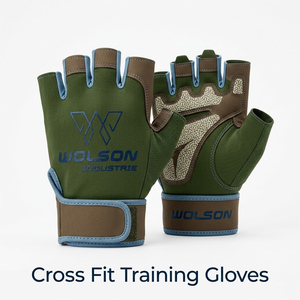 <b>Athletic</b> Half Finger Gym Gloves Breathable Grip <b>Support</b> for Workout Fitness Weightlifting and Exercise Training Sessions. - Product Image 1