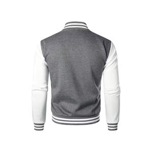 Veste universitaire, veste décontractée à blocs de couleur boutonnée pour homme, pour l'école, le baseball, OEM, vestes universitaires unisexes de haute qualité pour homme - Product Image 3