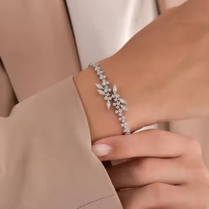 Lab Grown Diamond Tennis <b>Bracelet</b> for Women and Men, Mix Cut Diamond Tennis <b>Bracelet</b> For Wedding, White Gold moissanite <b>Bracelet</b> - Product Image 2