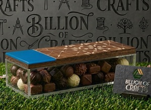 Rectangular Artisan Wooden Eid Gift Box <b>Jar</b> with Floral Inlay Ramadan Kareem Dates Chocolate <b>Sweet</b> Dry Fruit Container - Product Image 5