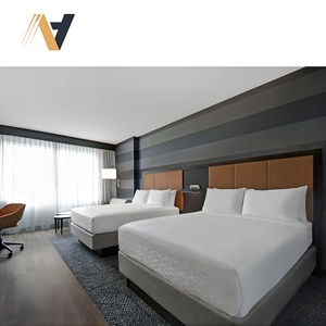 Ensemble de meubles de chambre d'hôtel en MDF moderne pour la rénovation de chambres d'hôtes commerciales, utilisation Holiday Inn - Product Image 2