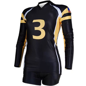 Unisex Sleeveless <b>Volleyball</b> Jersey Heat-Transfer Printed Moisture Wicking Fitted Black Gold Number 3 Uniform Animal/letter - Product Image 1