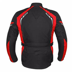 Blouson de moto pour homme noir et rouge, manches longues, respirant, color-block, toutes saisons, vêtements de moto - Product Image 2