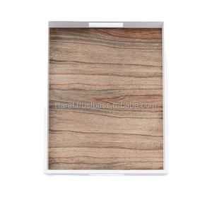 Présentoir de service de nourriture de forme carrée de luxe frais d'arrivée plateau en bois utiliser hôtel et restaurant de table au prix de gros - Product Image 1