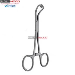 Hoff Towel <b>Clamp</b> Forceps 5.25 Inch Curved Rounded Cross Serrated Stainless Steel Surgical Instrument Reusable Medical Manual - Product Image 5