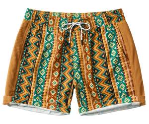 Pantalones cortos de playa para hombre, estampado de puesta de sol, cintura elástica con cordón, informales, de verano, coloridos, ligeros, blancos, para nadar en la playa - Product Image 6