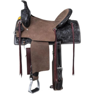 Silla de montar de cuero artesanal para carreras de barriles, de madera, premium, para ranch, senderismo y equitación de placer, directo de fábrica - Product Image 1