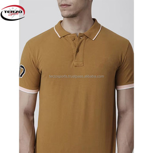 Terzo Sports Hommes pour polos 100% Coton Séchage Rapide Décontracté Couleur Unie Manches Courtes Motif Design 260 Grammes Nouvelle Collection - Product Image 6