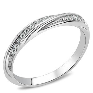 TK3259-High Polished Stainless Steel <b>Ring</b> with AAA Grade CZ Clear-Dishes & <b>Plates</b> - Product Image 1