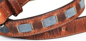 Ceinture de travail en cuir véritable de style occidental de haute qualité 2026, avec broche à rouleau en alliage argenté antique, motif feuille de cowboy, artisanale - Product Image 2