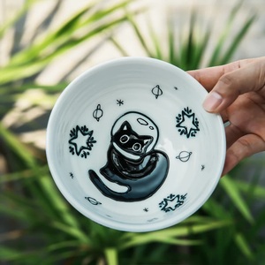 Tazón de Cerámica Artesanal con Diseño de Estrella Cósmica, Forma Redonda Profunda para una Elegancia Moderna en la Cocina y el Comedor - Product Image 5